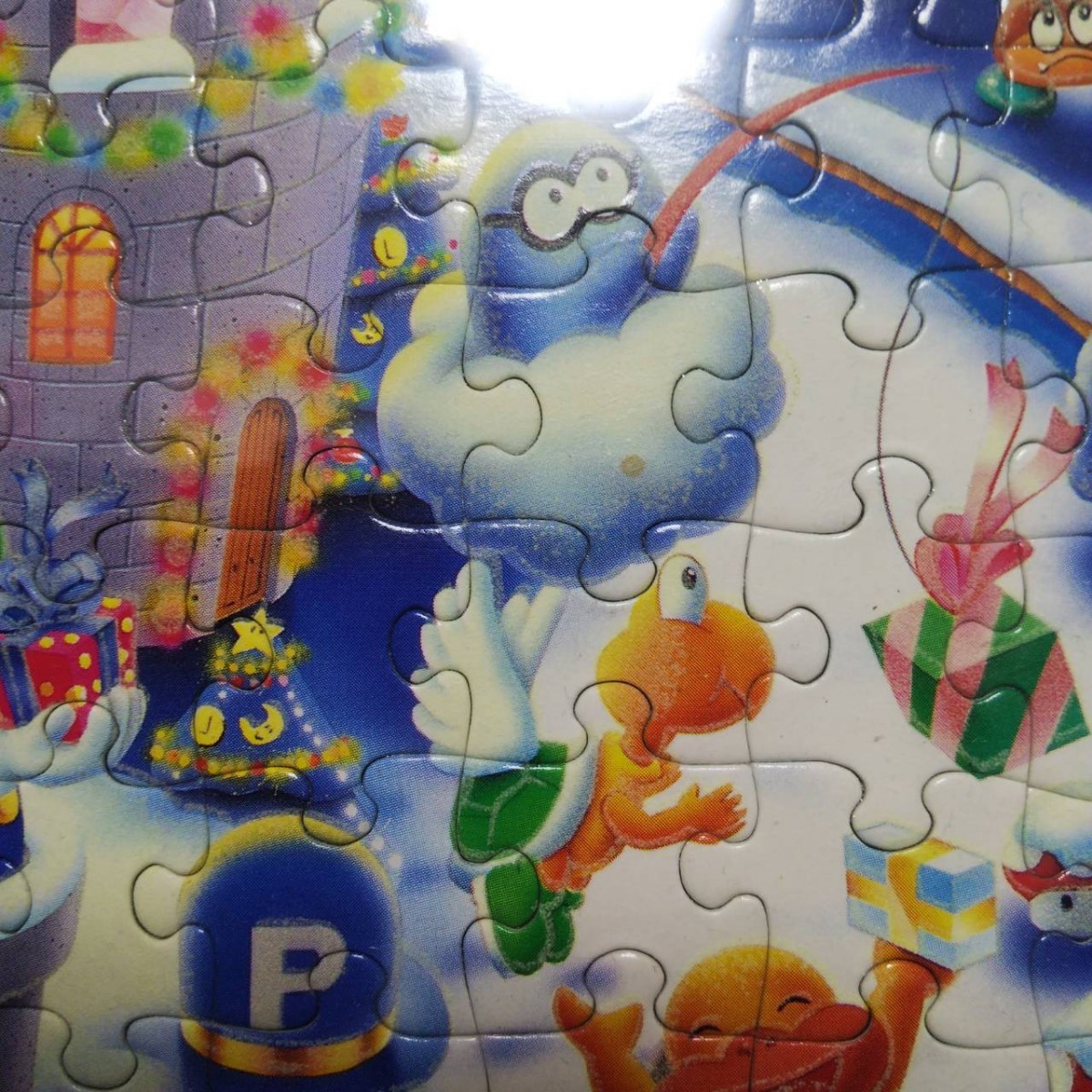 マリオ クリスマス パズル 完成品 糊付け 300ピース マリオのサンタ