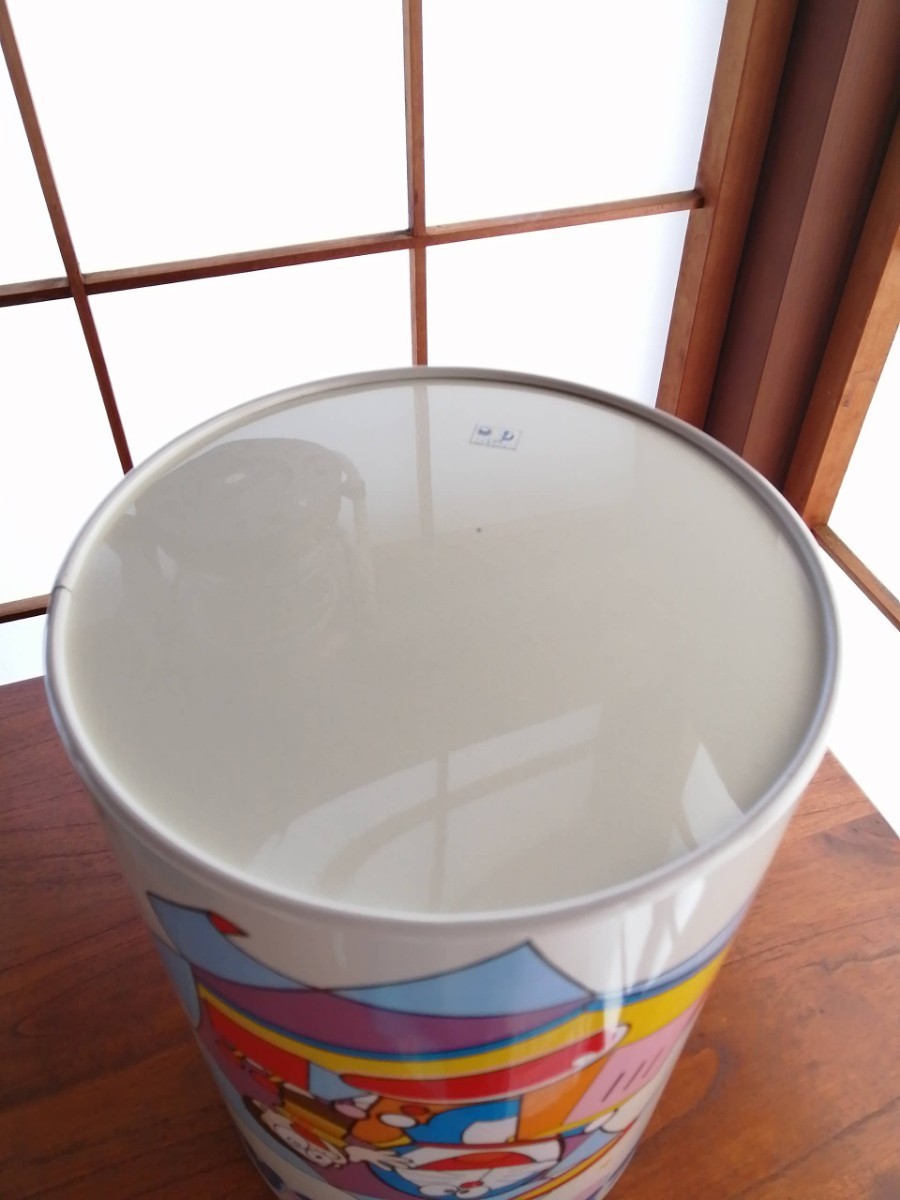 未使用 昭和レトロ ドラえもん ゴミ箱 ブリキ缶 80s 日本製