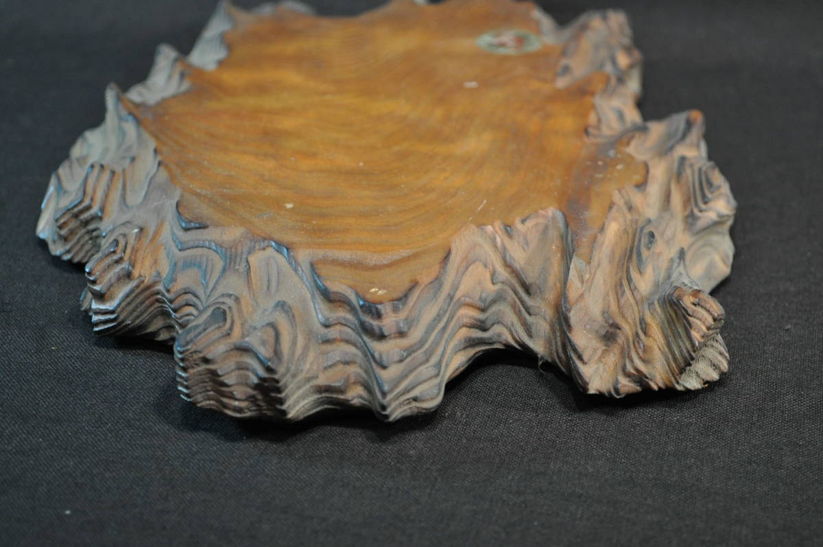 希少 屋久杉 認定証付 薄切り 飾り台 290x210x25ミリ