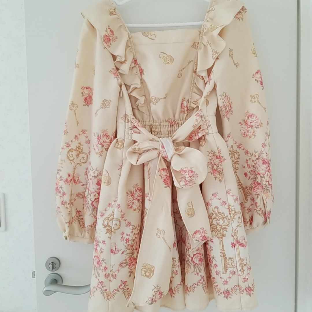 量産姫系リズリサ鍵柄花柄フリルリボンワンピース｜Yahoo!フリマ（旧