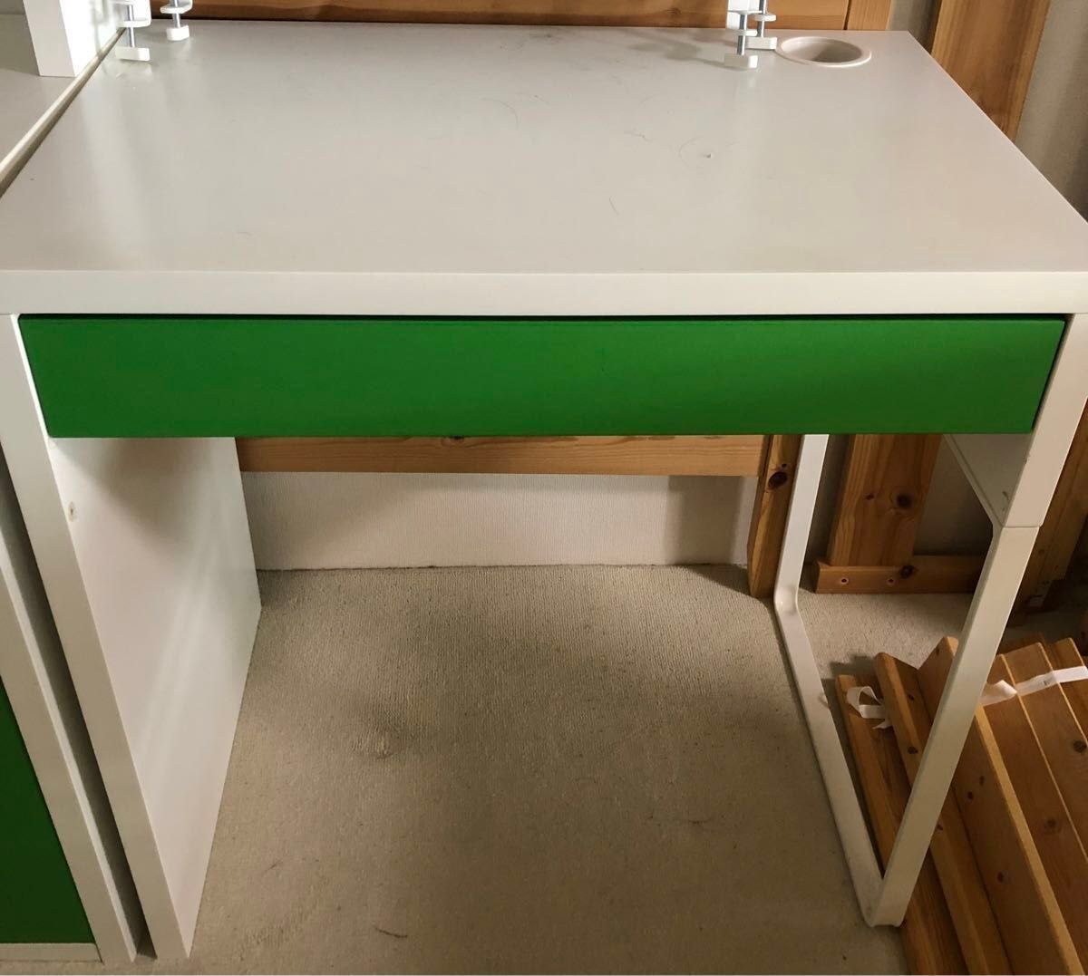 美品・希少】IKEA ミッケ グリーン 廃盤色 イケア MICKE 子供机