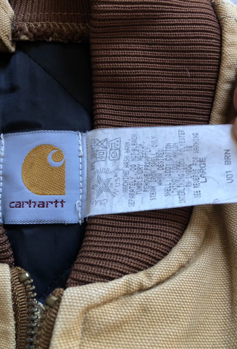 希少 USA製 星タグ カーハート ベスト carhartt ダックワーク ブラウン