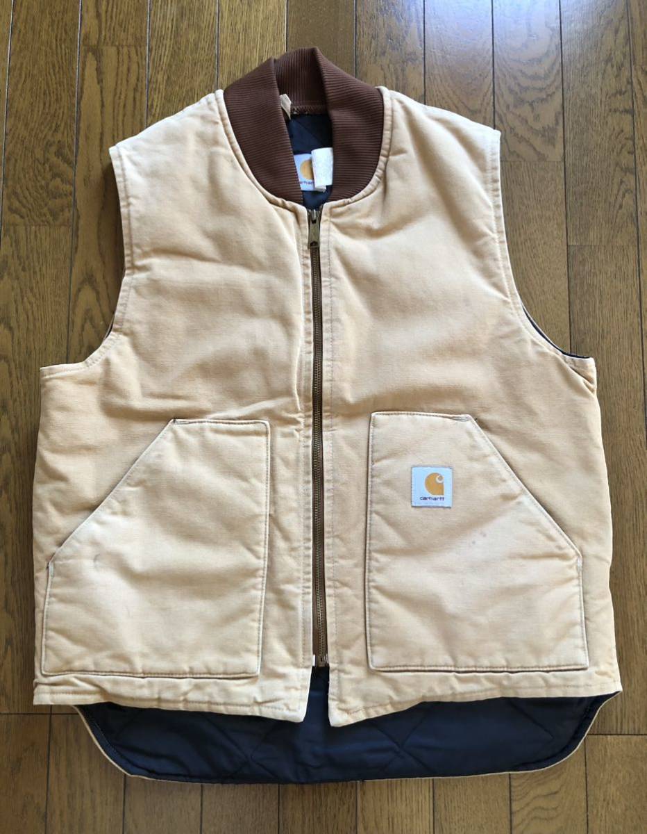 希少 USA製 星タグ カーハート ベスト carhartt ダックワーク ブラウン