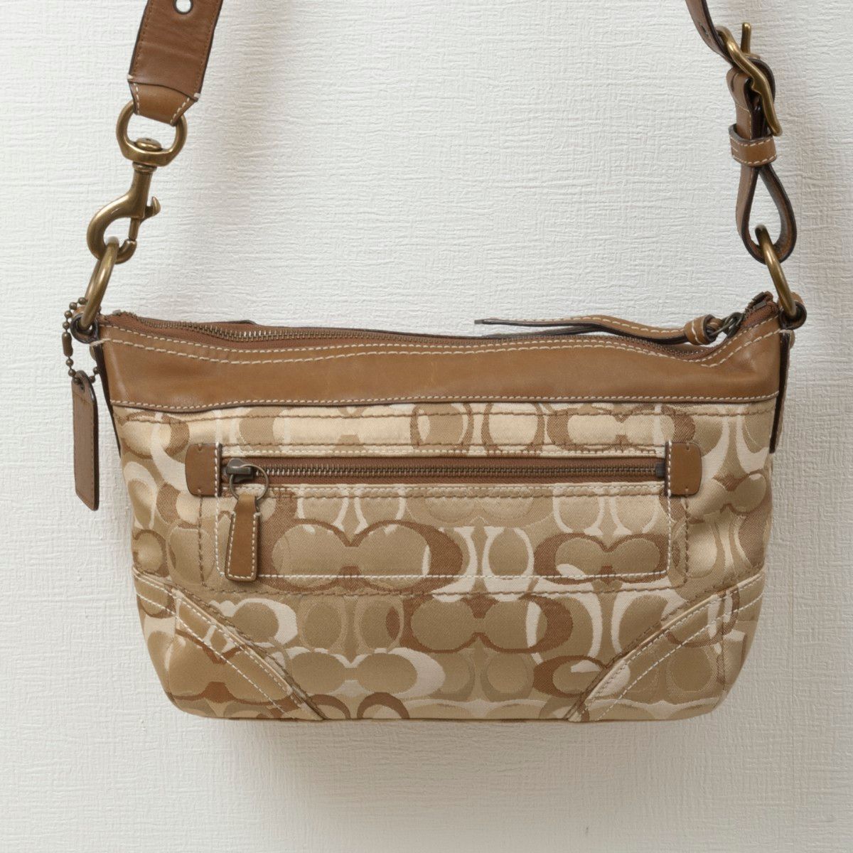 極美品】COACH(コーチ)キャンバス レザー シグネチャー ダッフル