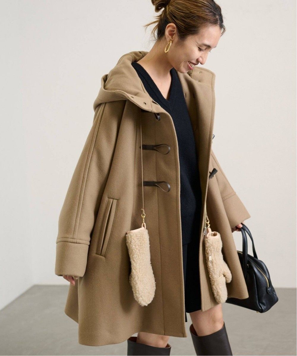 新品 FRAMeWORK フレームワーク メルトンダッフルポンチョコート 38