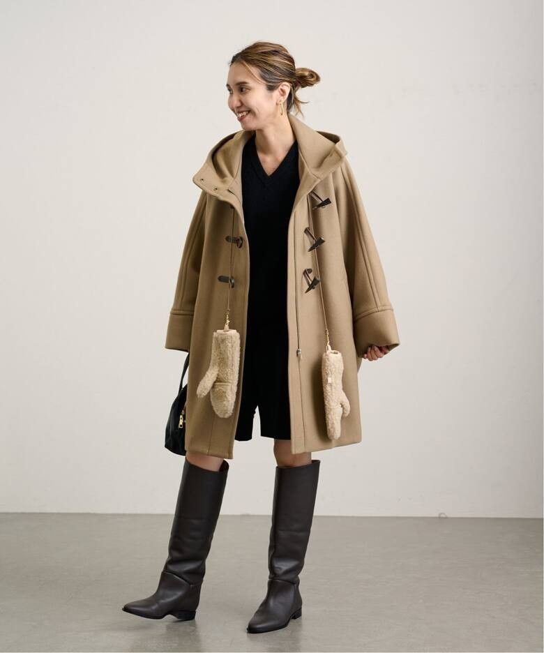 新品 FRAMeWORK フレームワーク メルトンダッフルポンチョコート 38