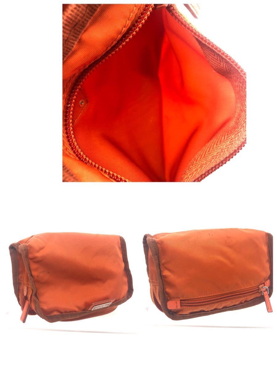 美品 PRADA プラダ テスートナイロン コスメポーチ 三角プレート