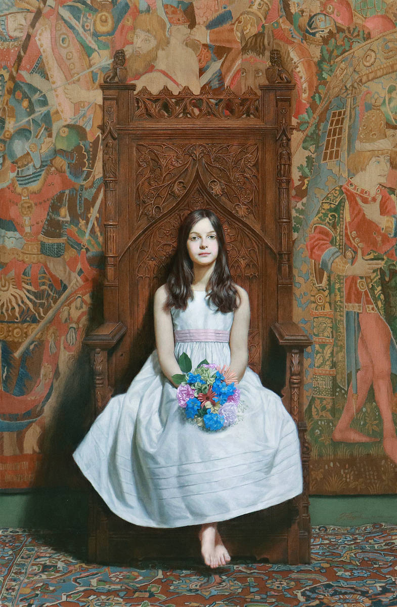 Yahoo!オークション - 真作保証 古吉弘30号少女 画家公認描き下し新作