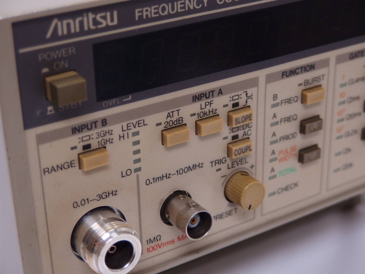 周波数カウンター/3GHz/アンリツ/MF1603A/高安定タイムベース/BNC