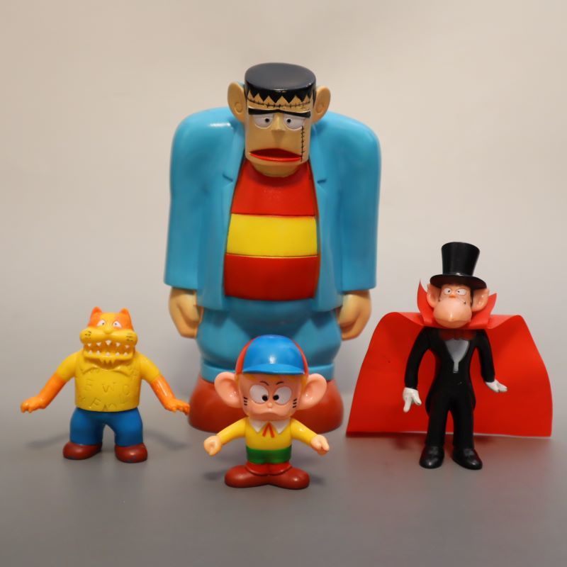 Yahoo!オークション - 当時物ソフビ製 怪物くんファミリーセット ポピ