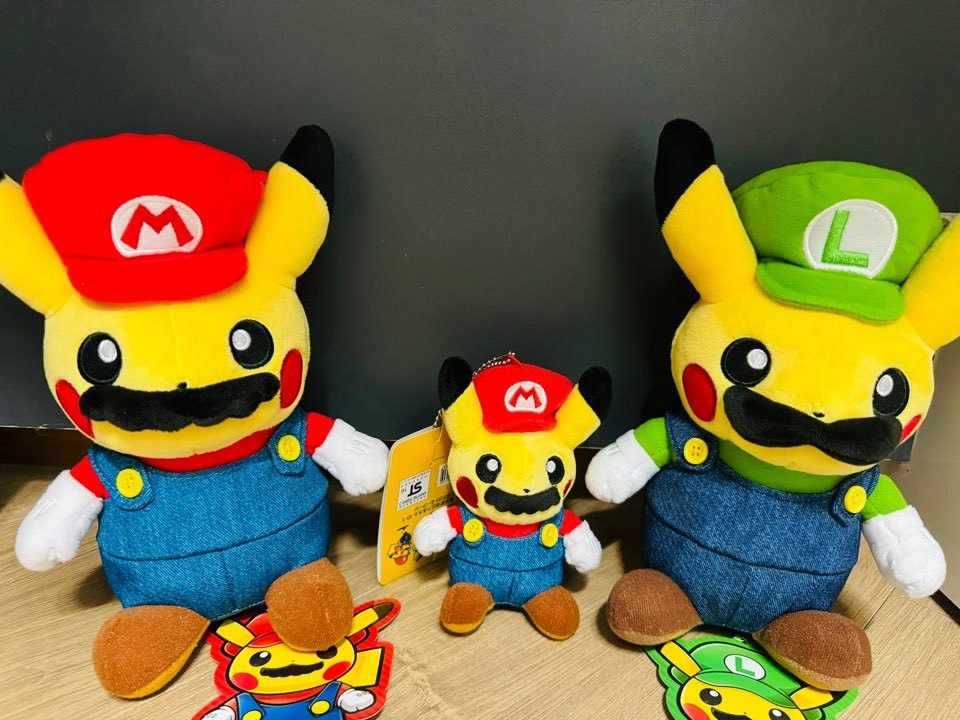 マリオピカチュウ ルイージピカチュウ ぬいぐるみ セット タグ付き