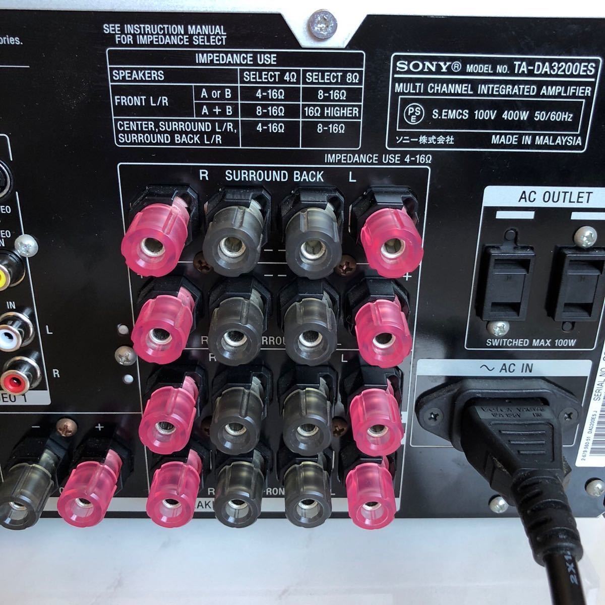美品】【名機】ソニー AVアンプ SONY TA-DA3200ES 7ch マルチ