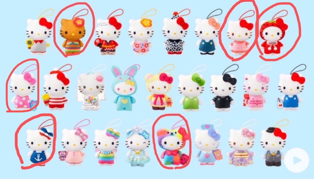 マクドナルド ハッピーセット 50周年 キティちゃん 未開封 6個(買621