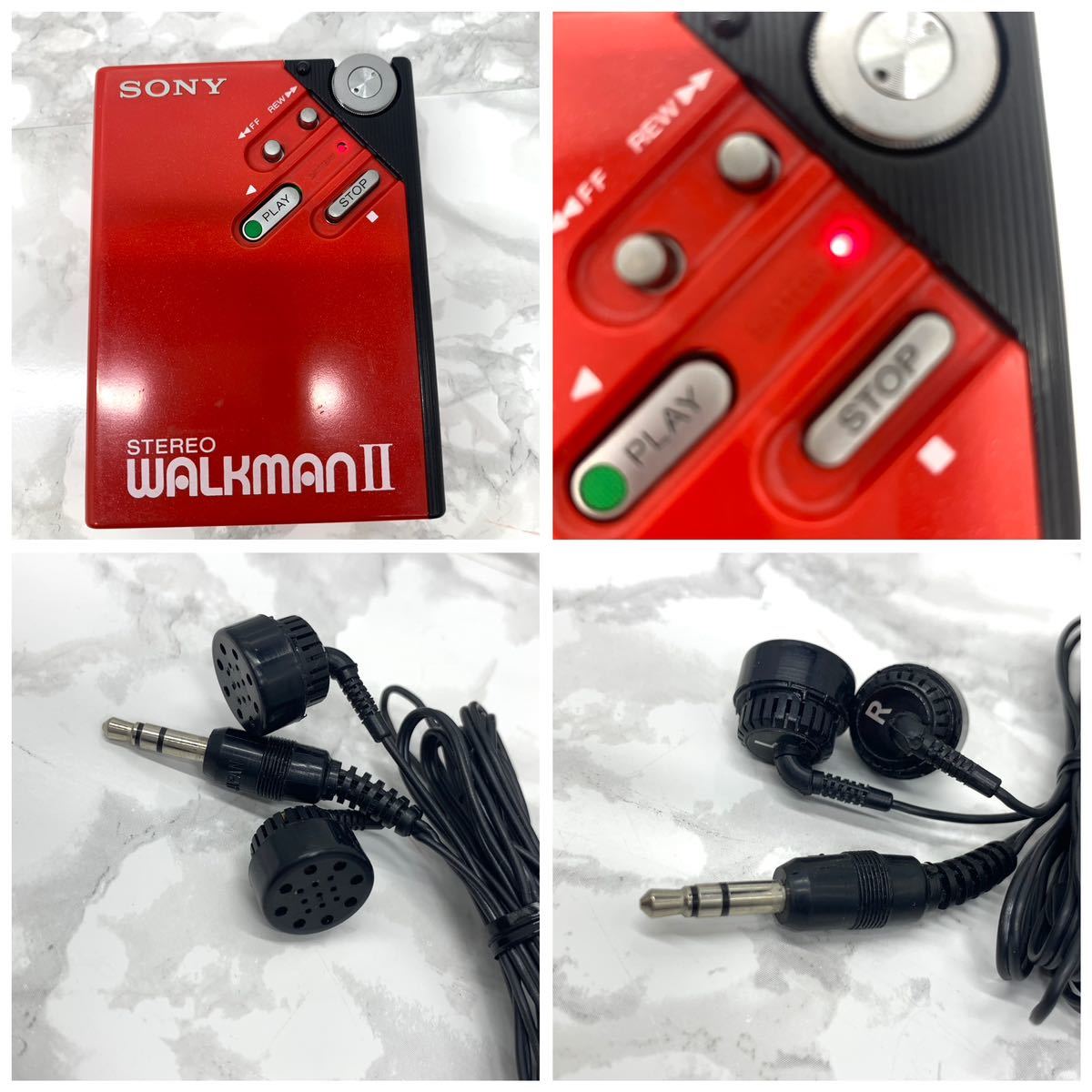 通電確認】 SONY WM-2 ウォークマン2 ホルダー 人気のレッド WALKMAN
