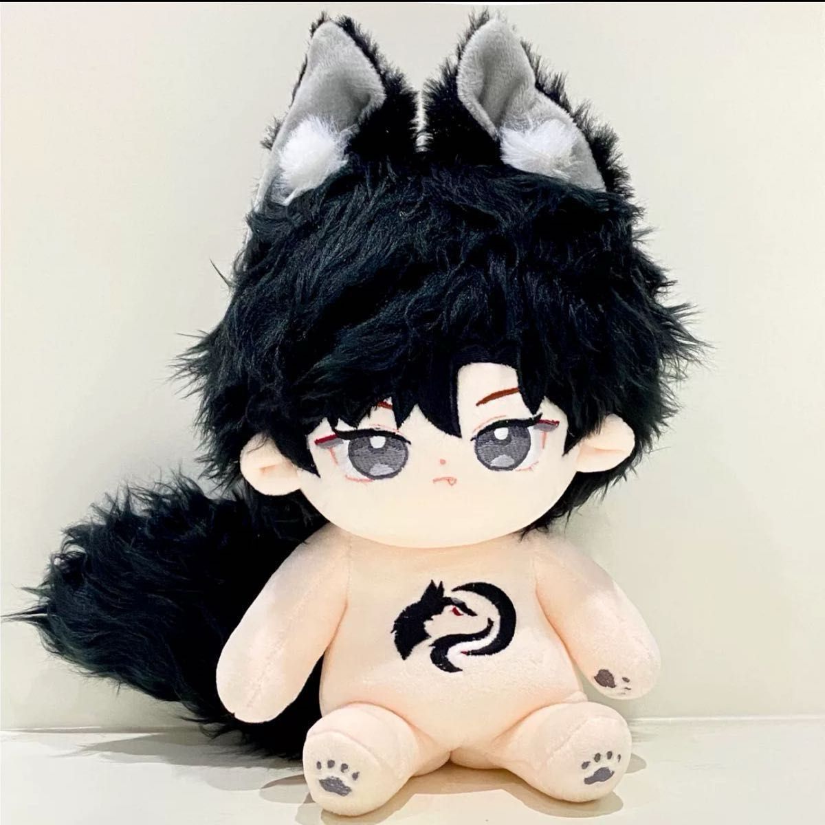 無属性 ぬいぐるみ 20cm スケルトン有 本体のみ 棉花娃娃 骨有 耳 尻尾