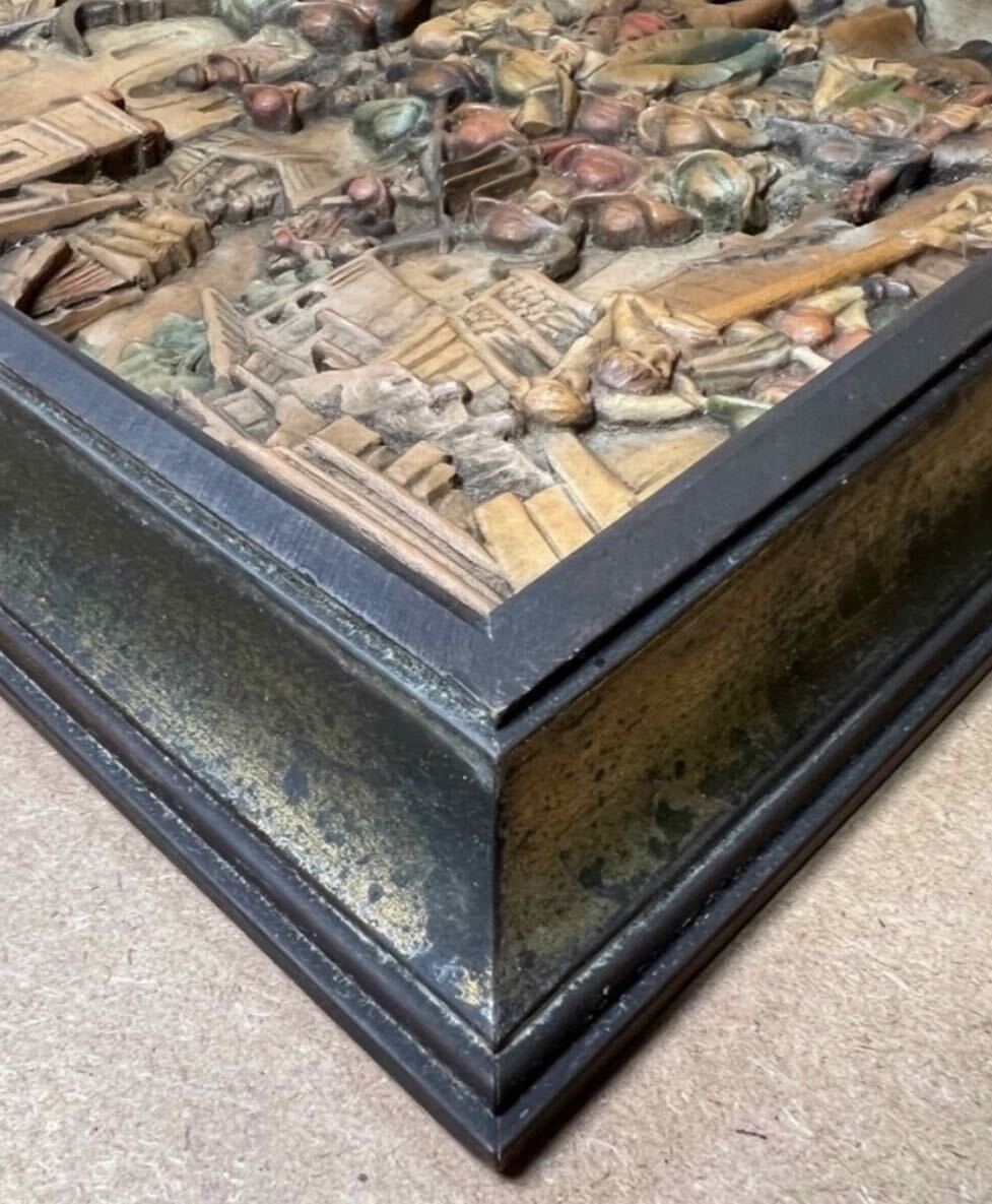 ANRI アンリ 木彫り P.A. RENOIR ルノワール作品 額装 ANRI アンリ