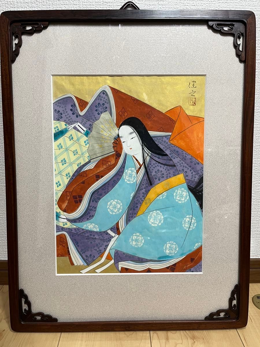 Sale【ART】新屋敷一平真筆(オープンカフェ)サムホール 【公式通販】