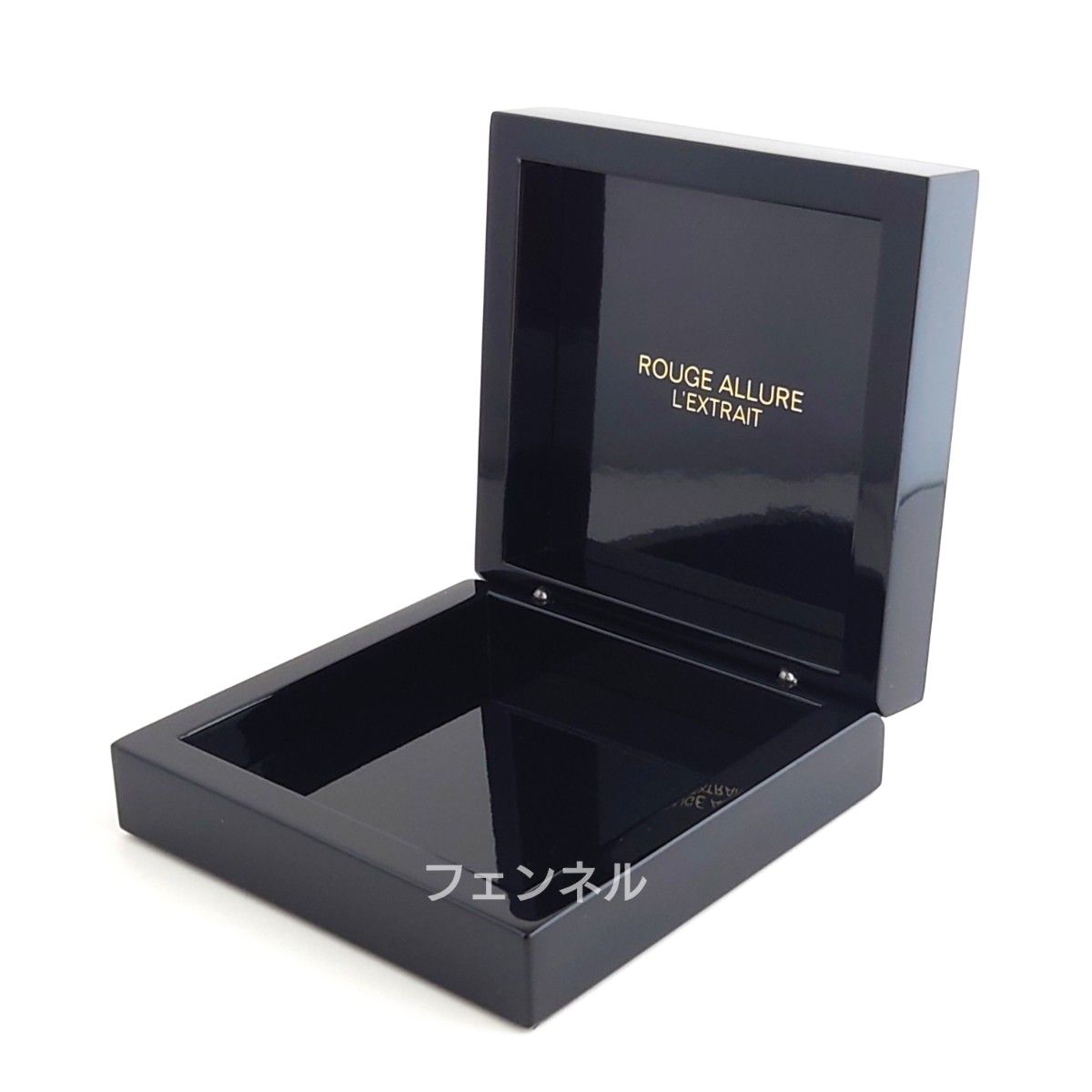 新品 シャネル ブラック スクエア 木製ボックス 正方形 口紅 ルージュ