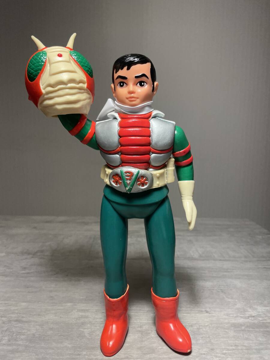 Yahoo!オークション - 当時物 仮面ライダーV3 面取れ ソフビ ポピー