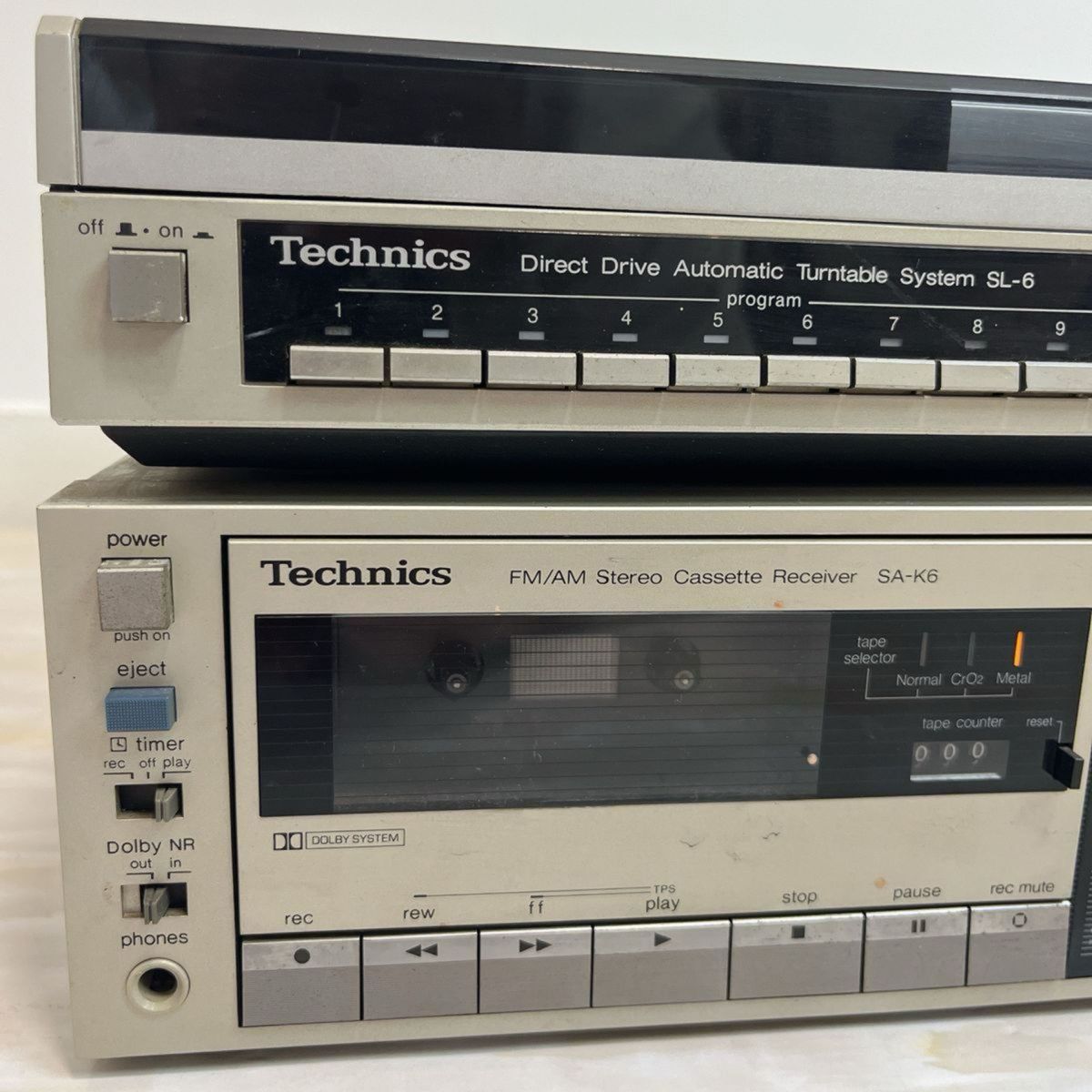 Technics テクニクス カセットデッキ SA-K6 レコードプレーヤー SL-6