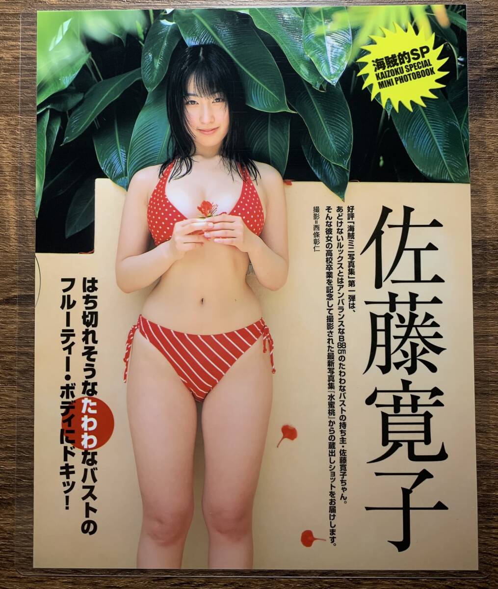 Yahoo!オークション - 【厚手ラミネート加工】佐藤寛子 水着 A4変サイ
