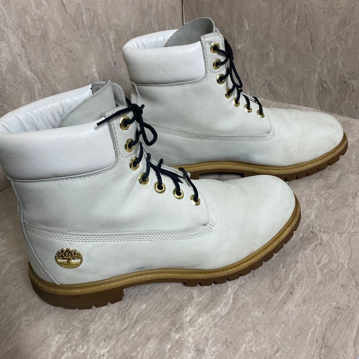 Timberland 6インチ プレミアムブーツ 28 5ホワイトヌバック