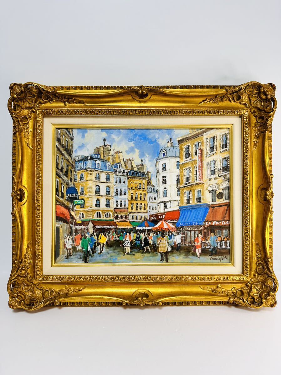 絵画油絵 関拓司 サンジェルマン風景 サン・ジェルマン風景”関拓司油彩画