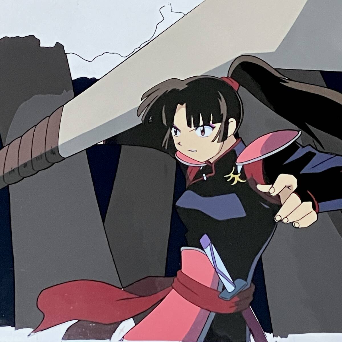 犬夜叉 珊瑚 セル画 動画 原画 3枚 犬夜叉 珊瑚 セル画下書き?原画? 3枚