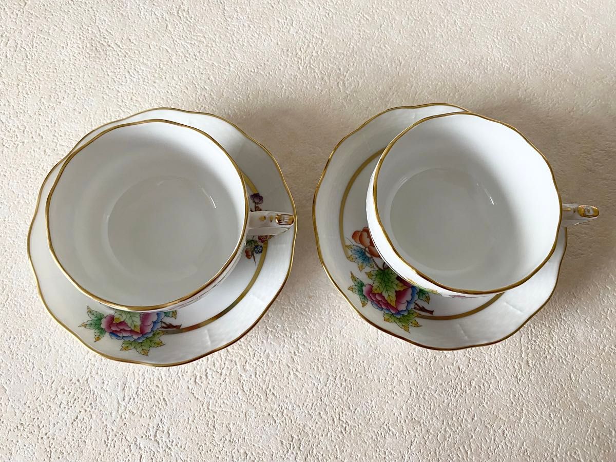 新品］高島屋 ヘレンド ヴィクトリアゴールド ペア ティカップ