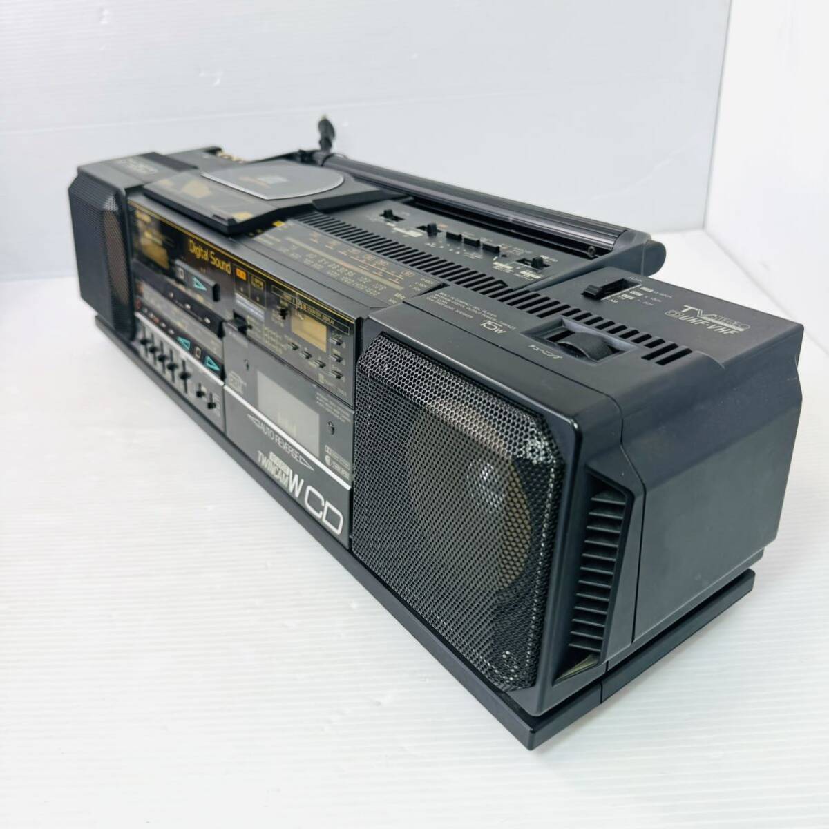 Yahoo!オークション - Sharp シャープ ダブルカセット CDラジカセ QT-2