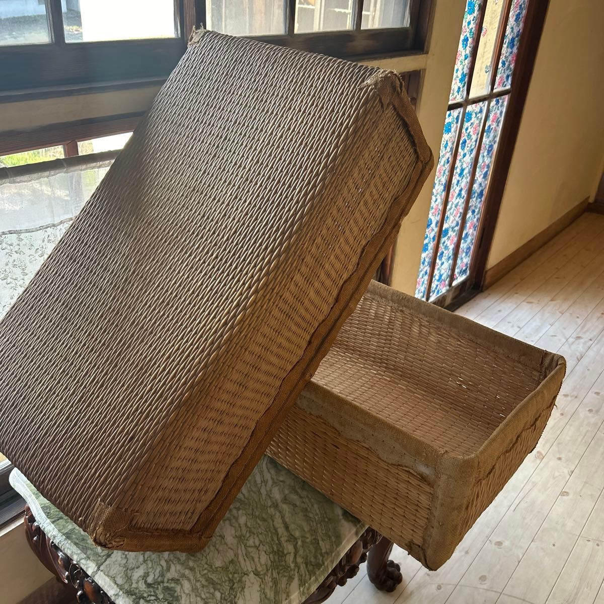 大正〜昭和レトロコレクション 古民具 大きな葛籠（つづら） 古道具