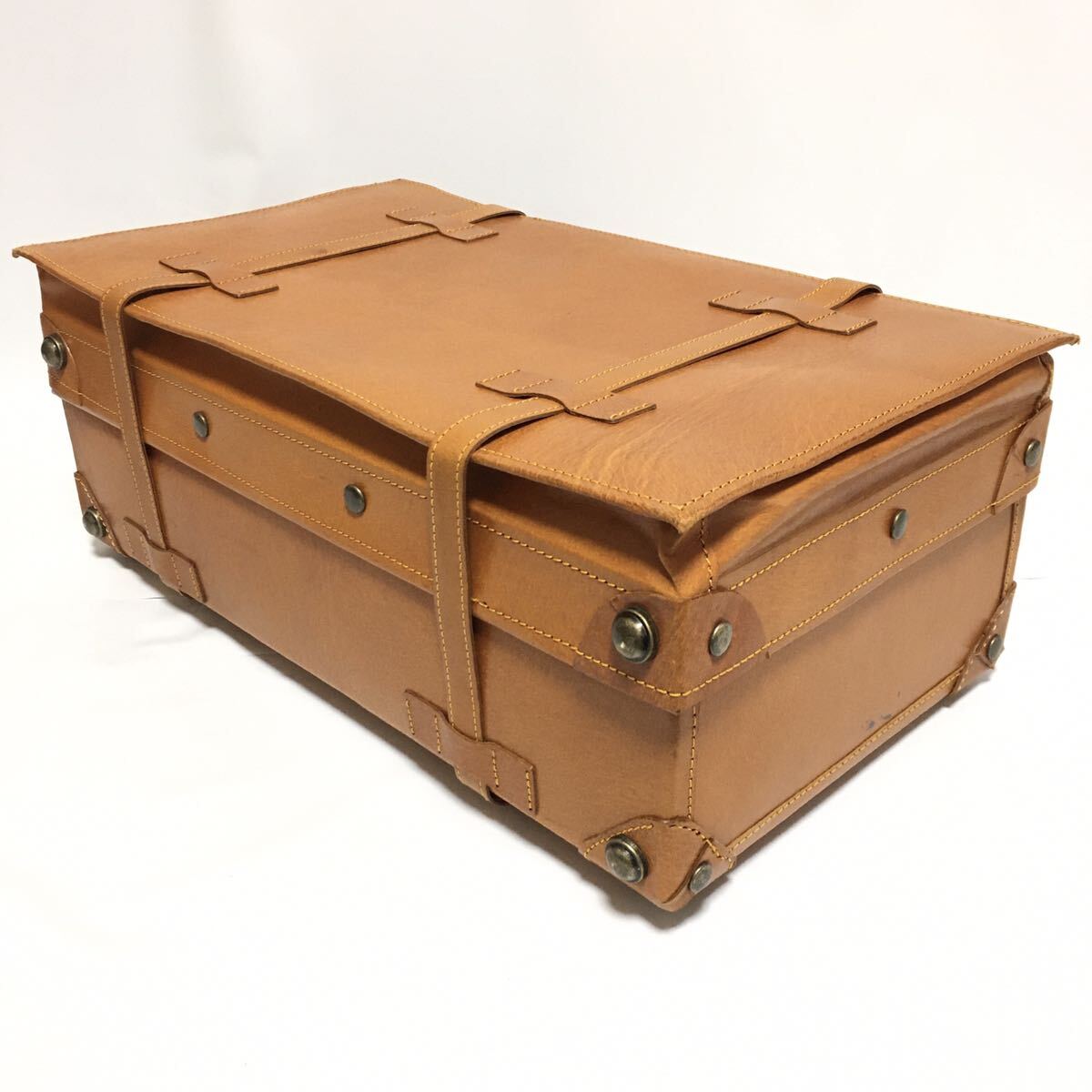 本革レザーアンティークトランク アタッシュケース旅行鞄レザー革