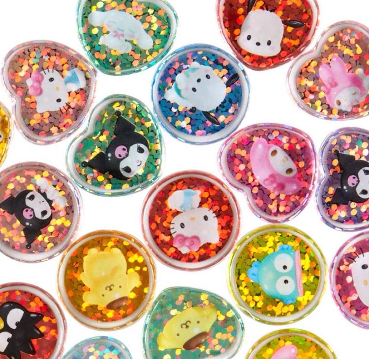 サンリオ キャラクターズ シールセット クリアでぷっくり 3D キティ