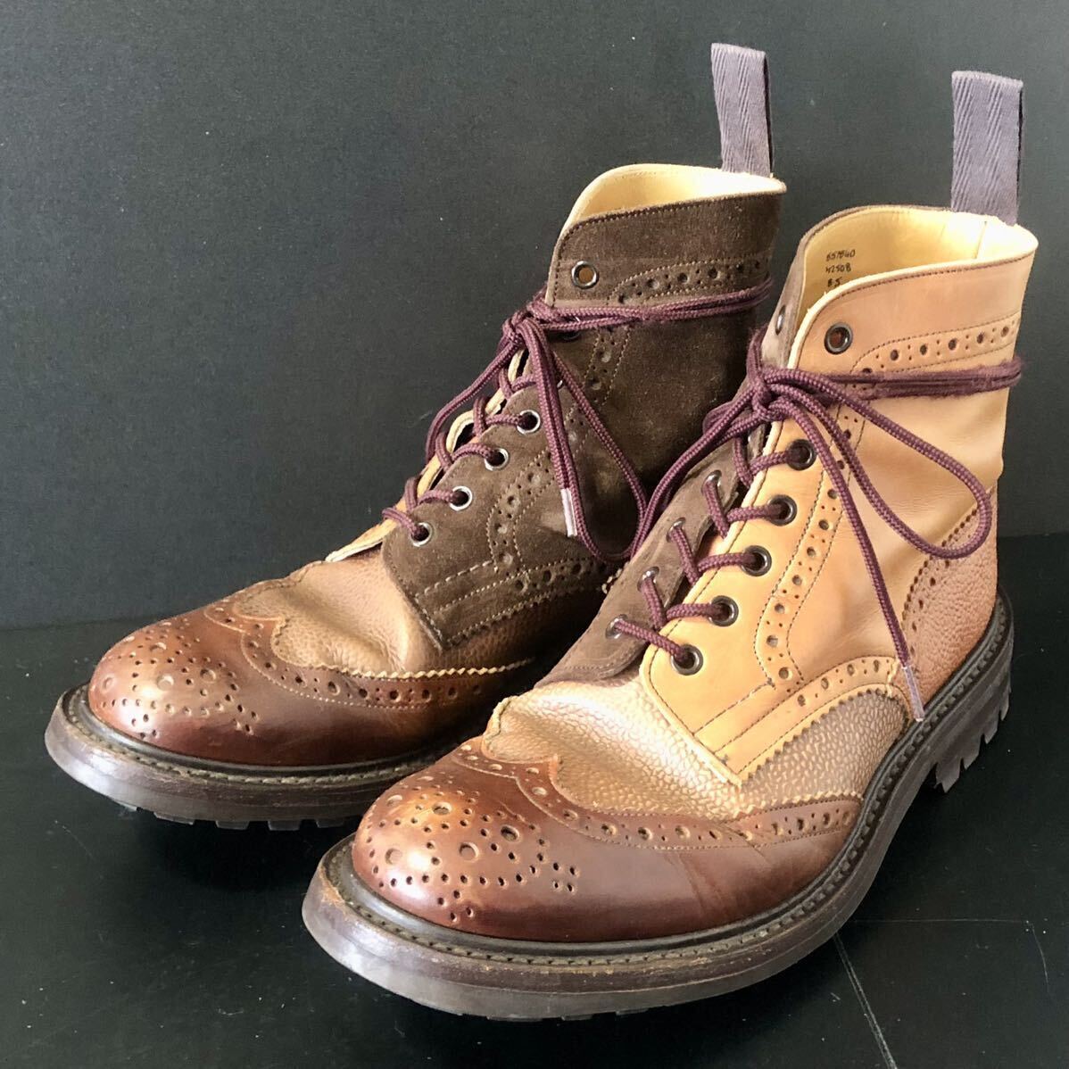限定 別注クレイジー Tricker's × Nepenthes Multi Tone Brogue Boots