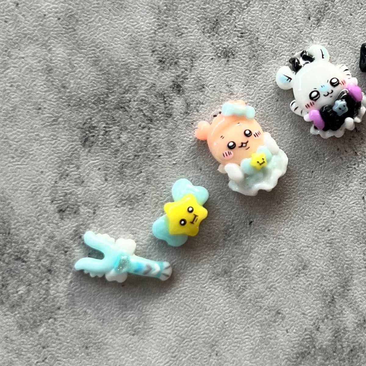 まじかるちいかわ カニちゃん 古本屋 武器 星 セット 3Dネイルパーツ
