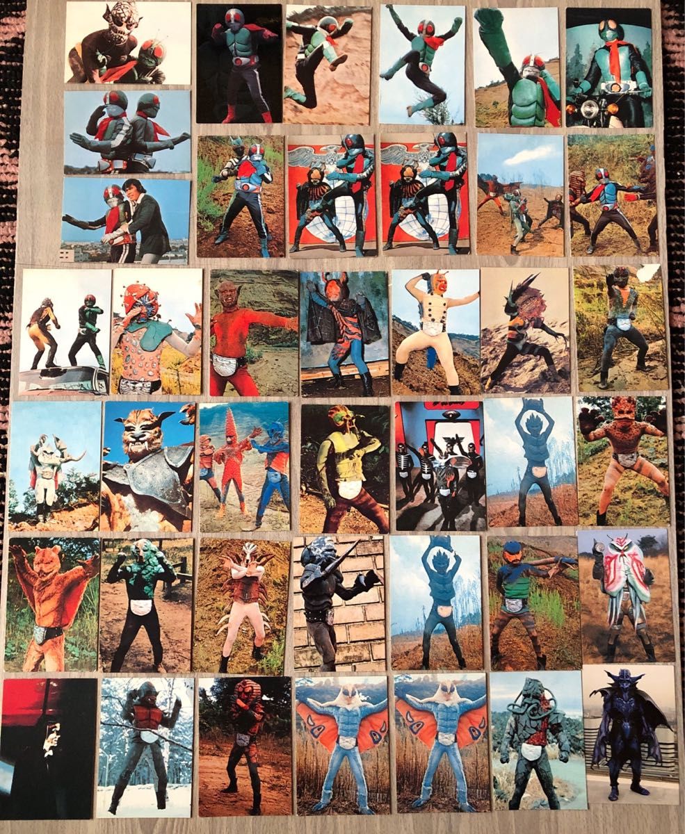 カルビー仮面ライダーカード 昭和 レトロ 当時物 レア 41枚セット