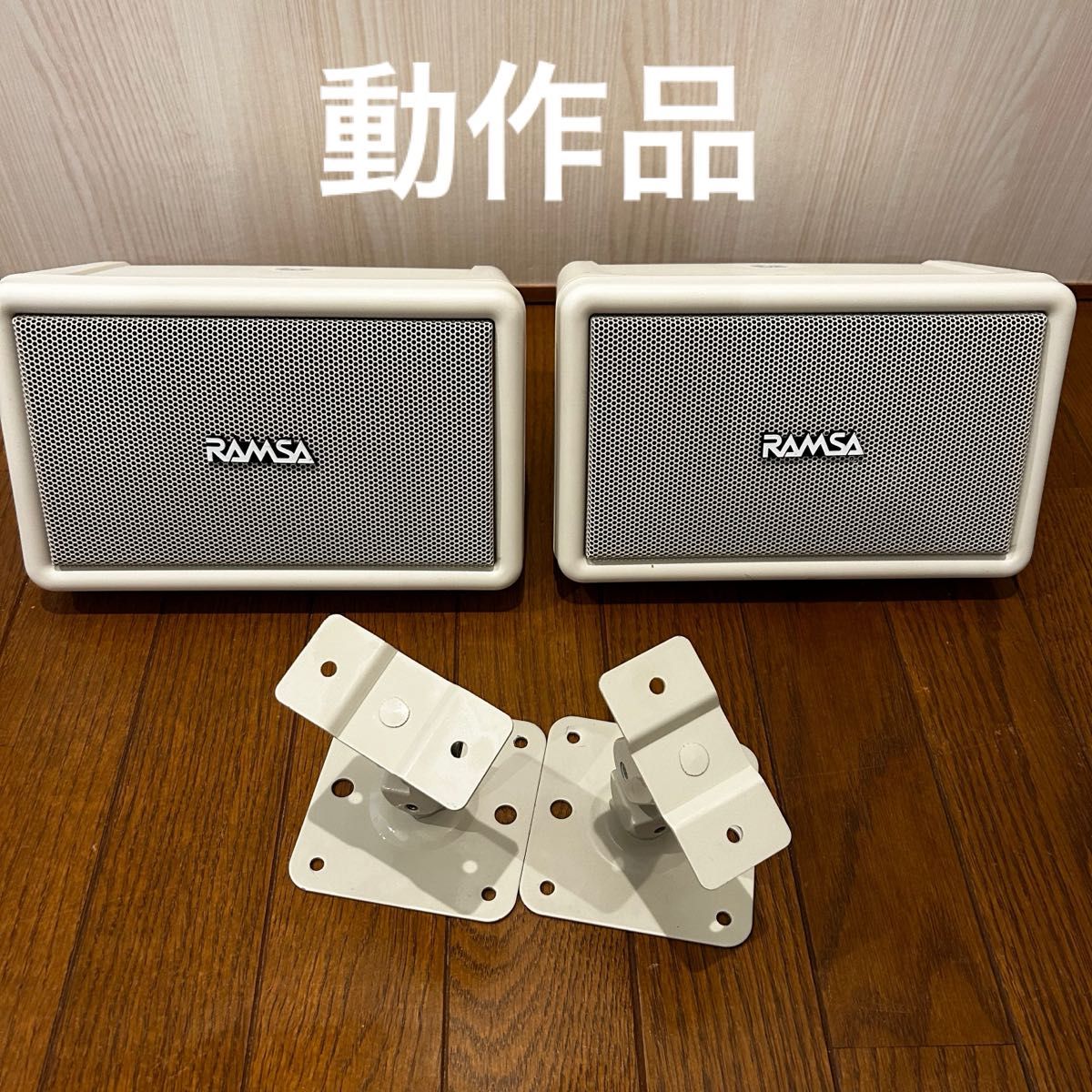 Panasonic RAMSA スピーカー WS-A10-W 2台ペア 天井吊り 金具あり 音響