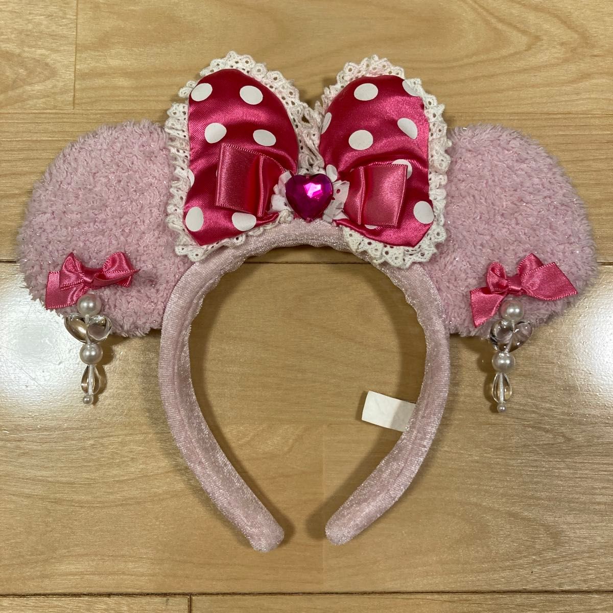 ディズニー ミニーマウス カチューシャ イヤリング ピンク