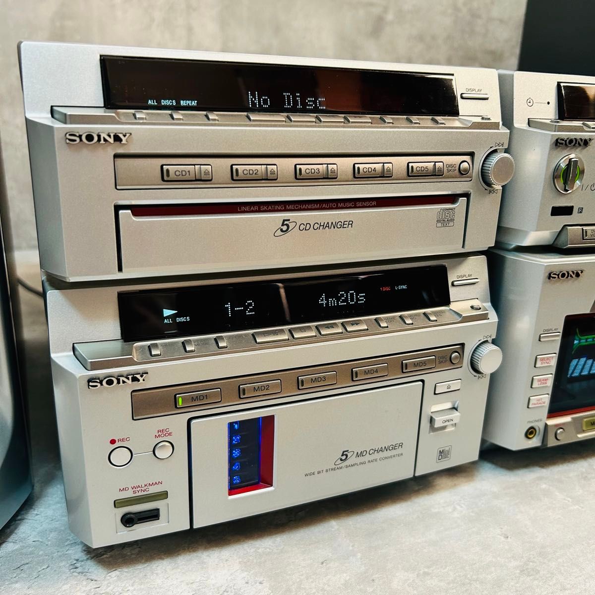 貴重 美品 SONY ソニー CD/MDシステムコンポ DHC-MD777 リモコン付き