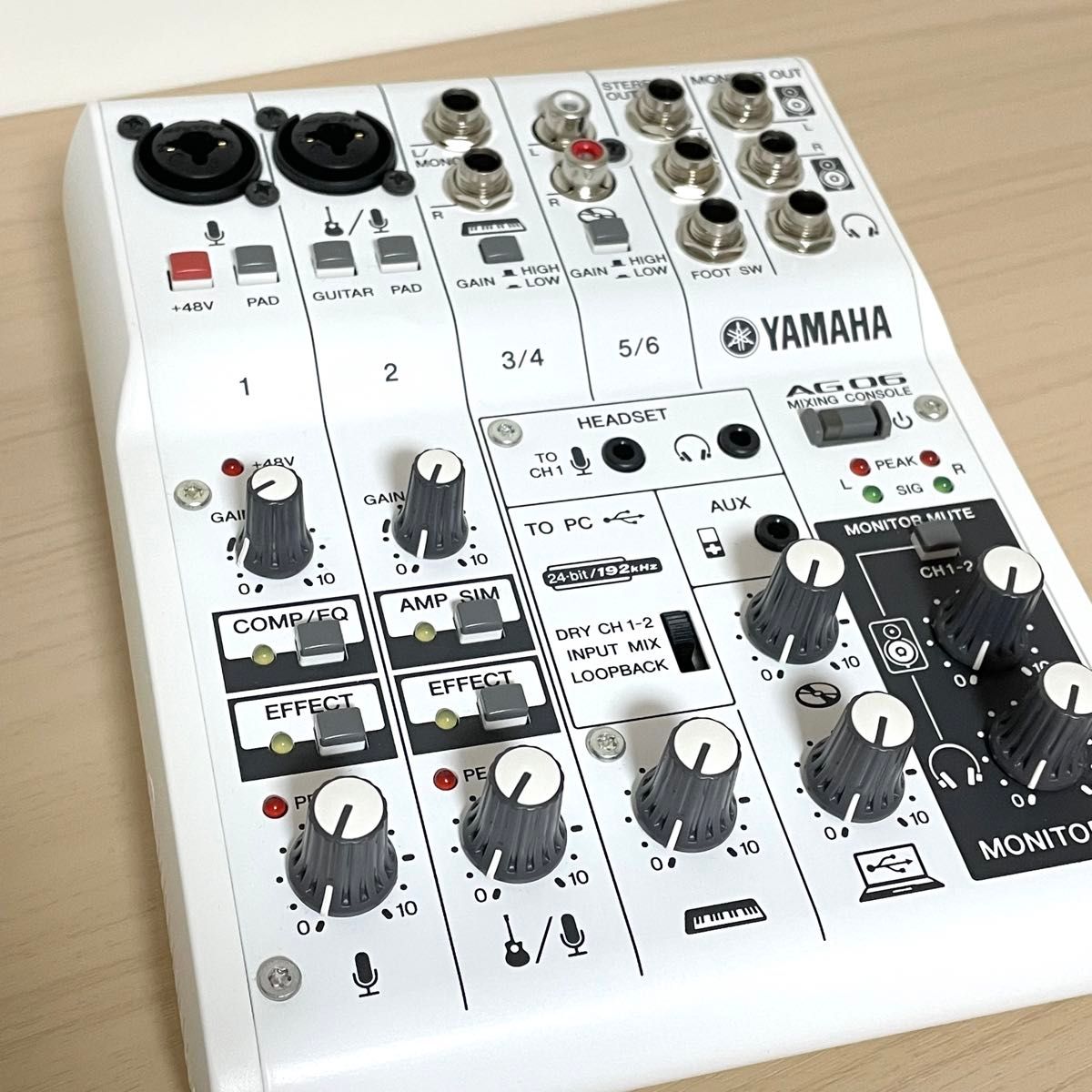 ジャンク品 】YAMAHA AG06 オーディオインターフェイス ホワイト