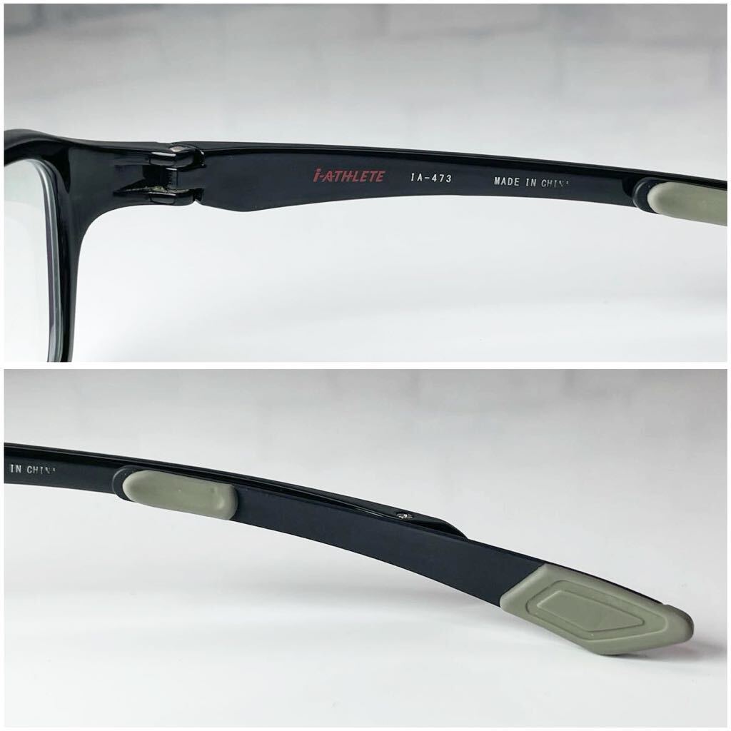 i-ATHLETE IA-473 アイアスリート スクエア型 ブラック 眼鏡 良品