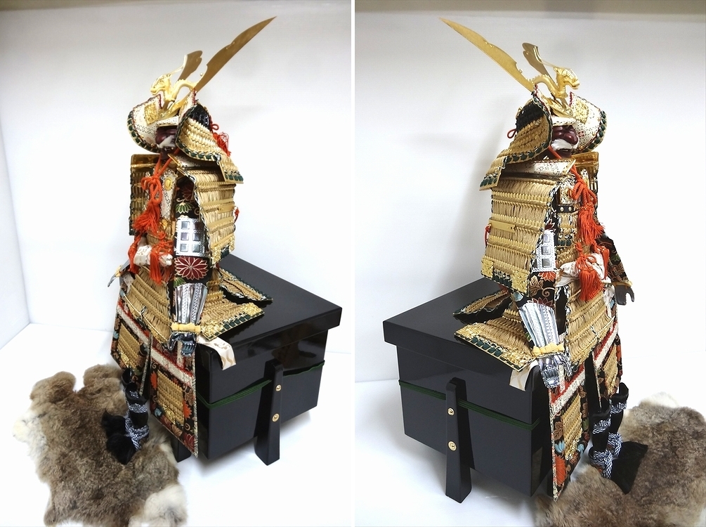 Yahoo!オークション - 五月人形 上原玉鳳作 金小札梨地金茶絲威之大鎧