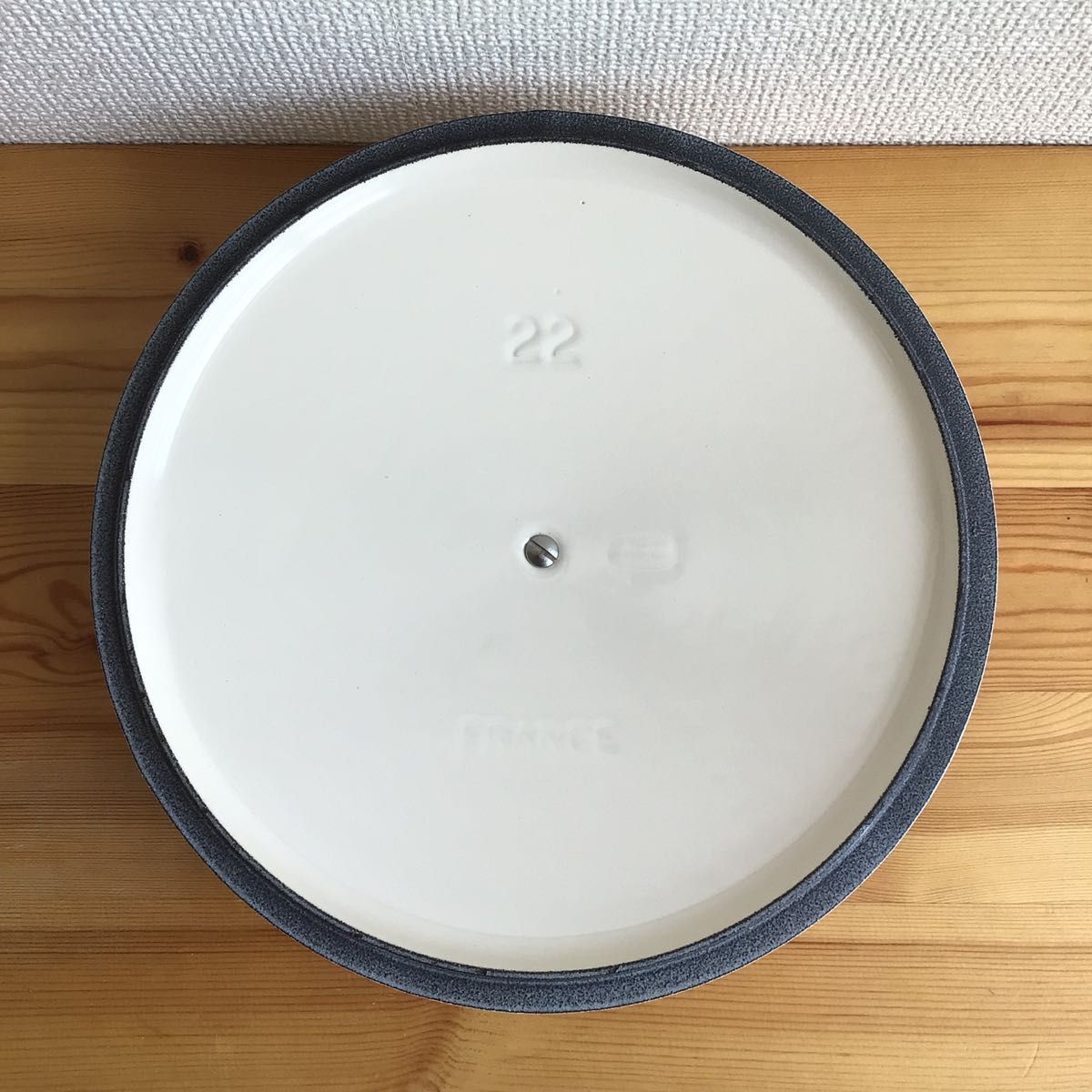 ルクルーゼ ココットビス 22cm コットン 両手鍋 ホーロー鍋 未使用