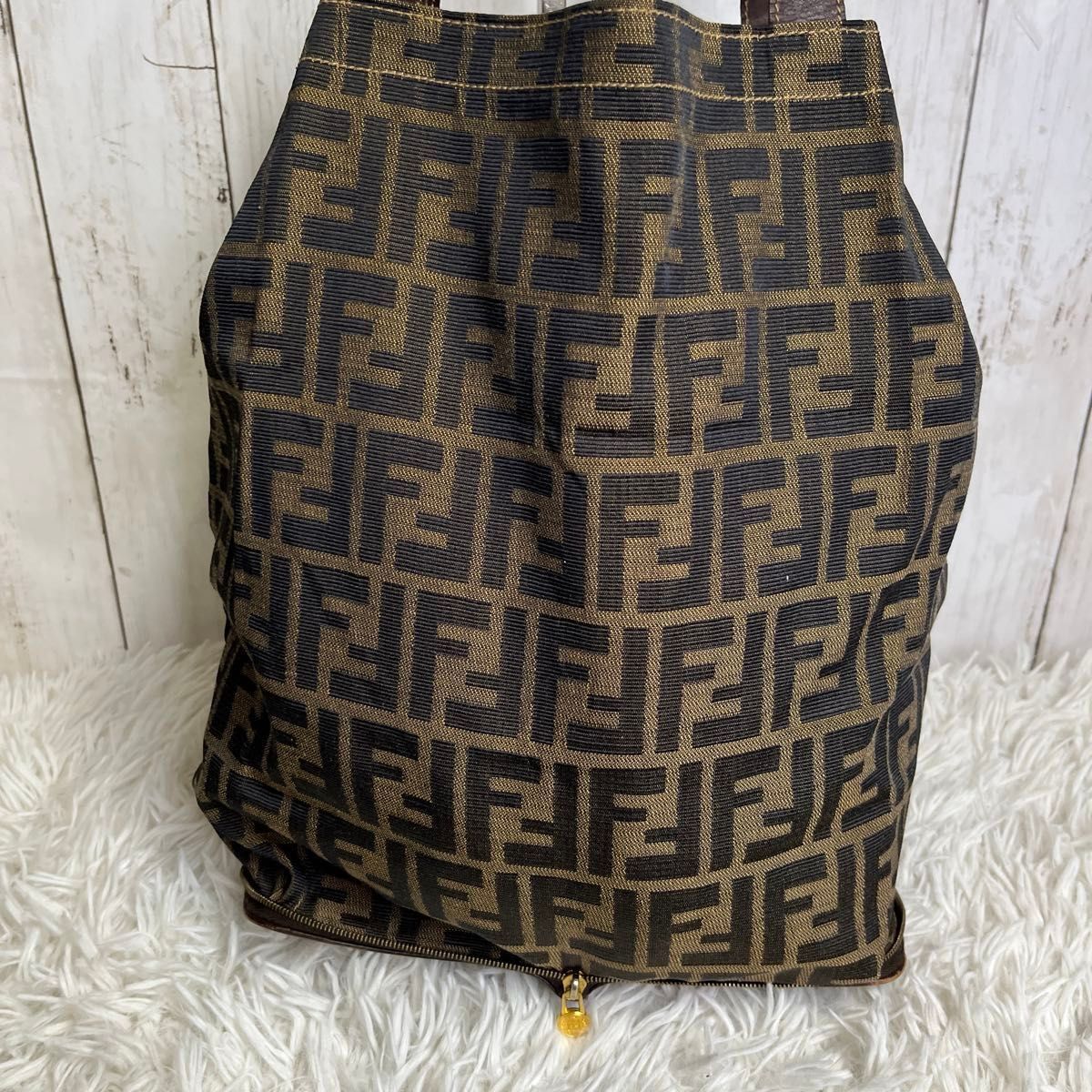 フェンディ ズッカ柄 トートバッグ エコバッグ 折りたたみコンパクト