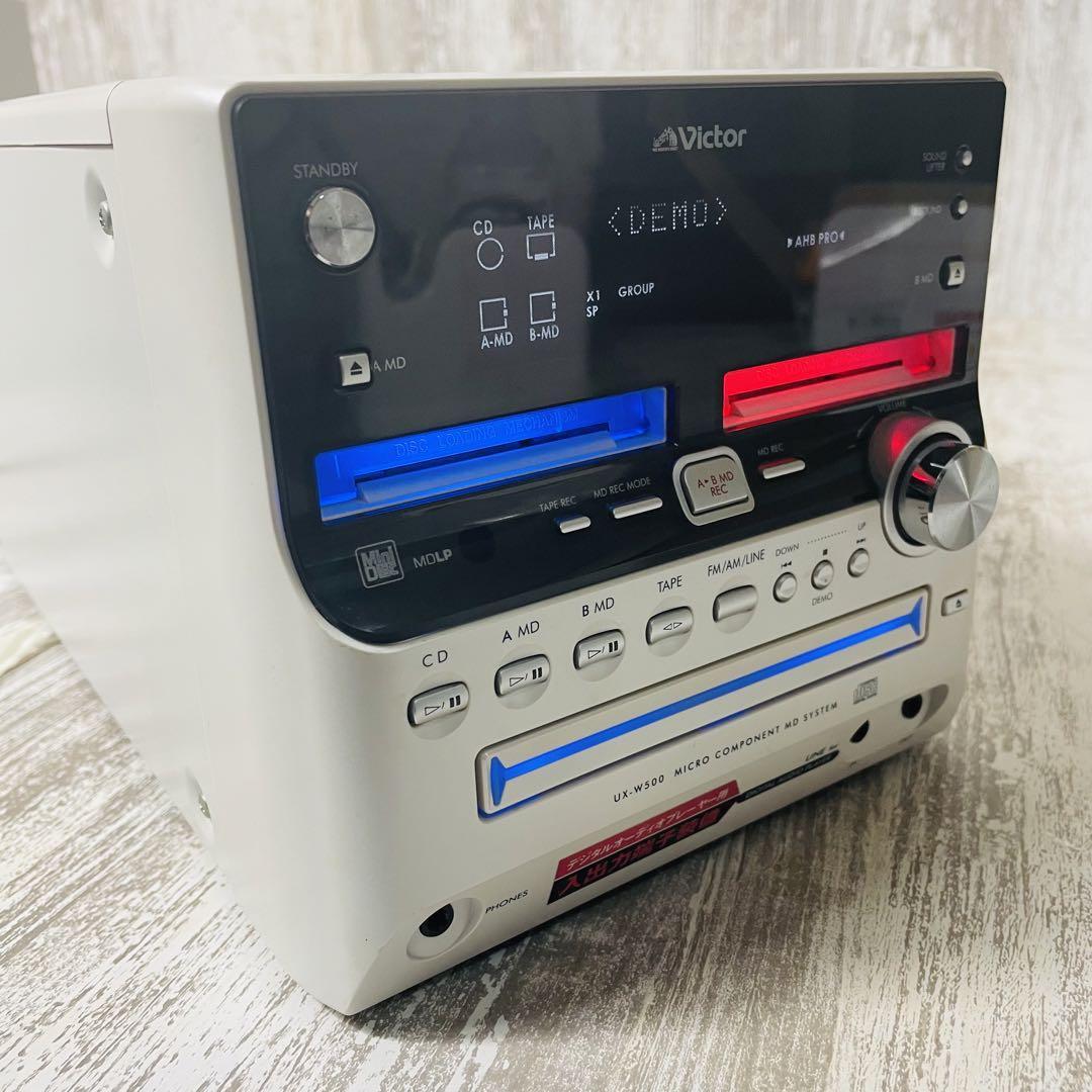 Victor CD/ダブルMD/カセットコンポ UX-W500-W 2006年製｜Yahoo!フリマ