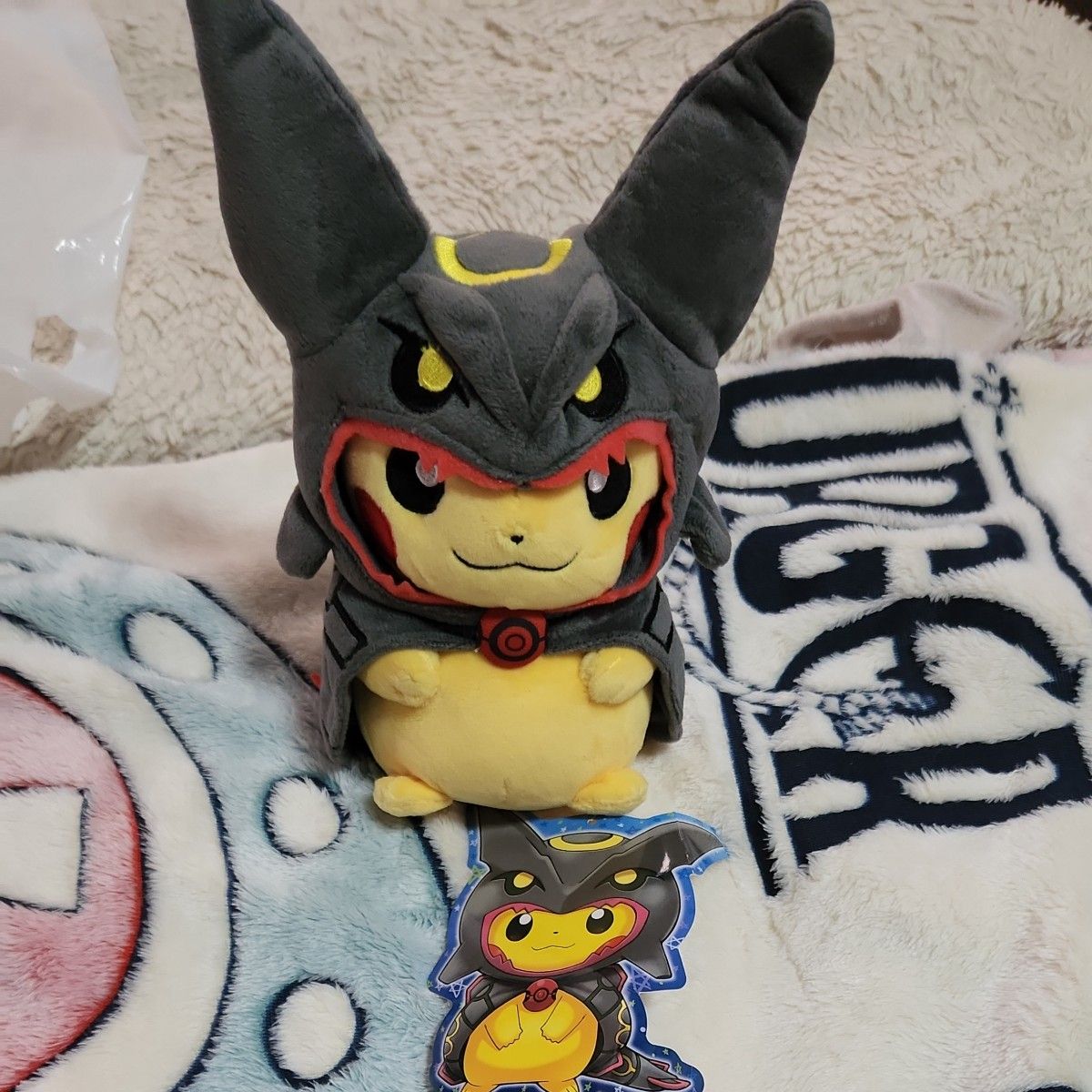 ぬいぐるみ 黒いレックウザポンチョを着たピカチュウ 東京スカイツリー