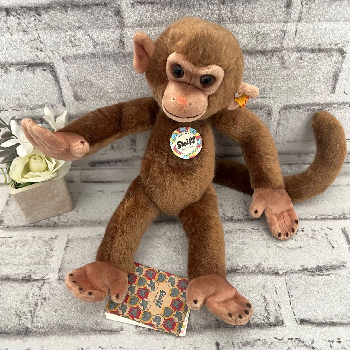 ヴィンテージ 1998 シュタイフ製 サル モンキー ぬいぐるみ 番号00488