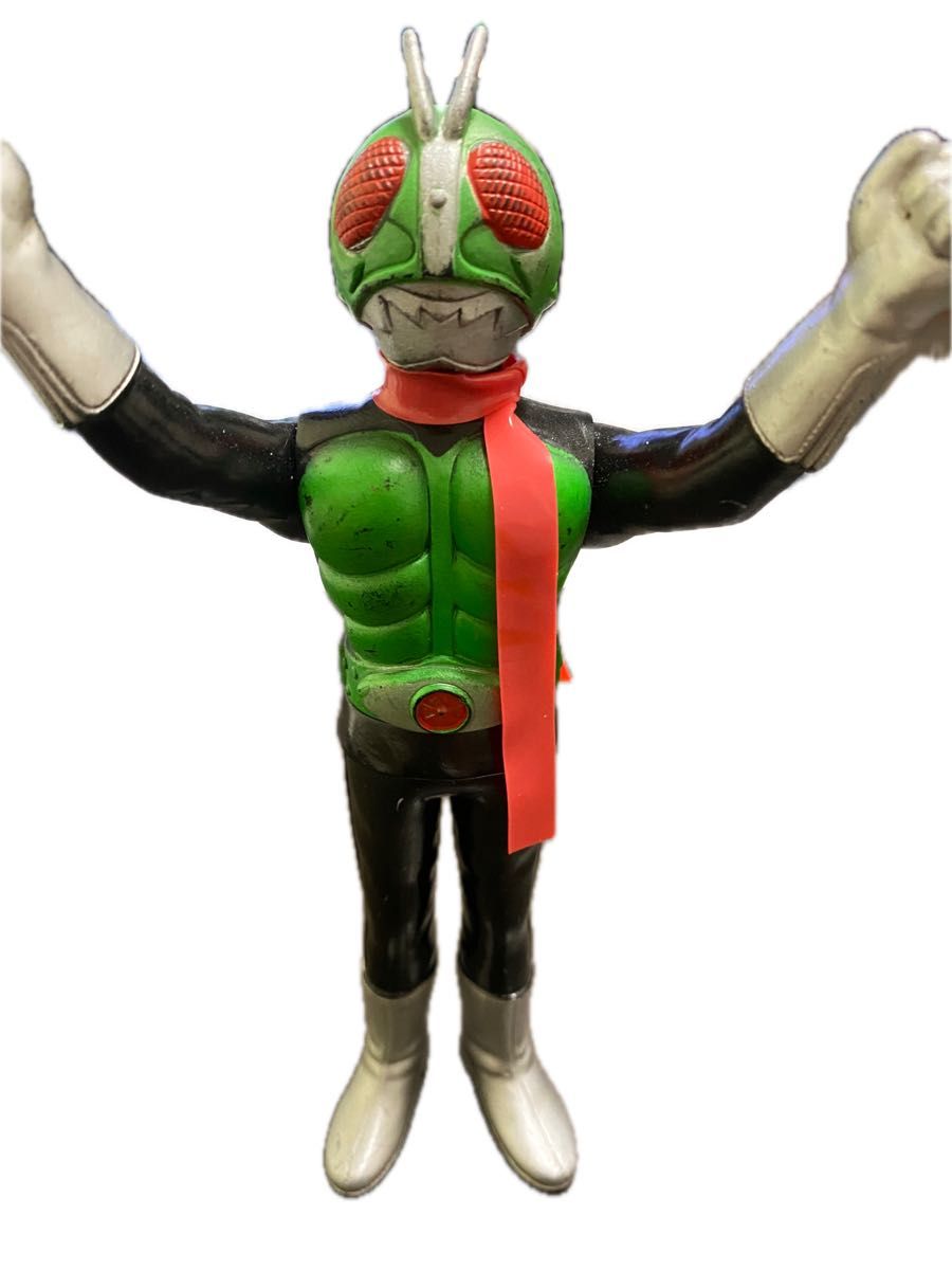 当時物 ポピー 仮面ライダー ソフビ 1号 ミドルサイズ 約17cm 完全