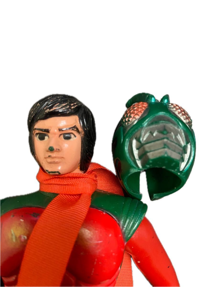 当時物 ポピー 仮面ライダー ソフビ 2体セット スカイライダー面取れ