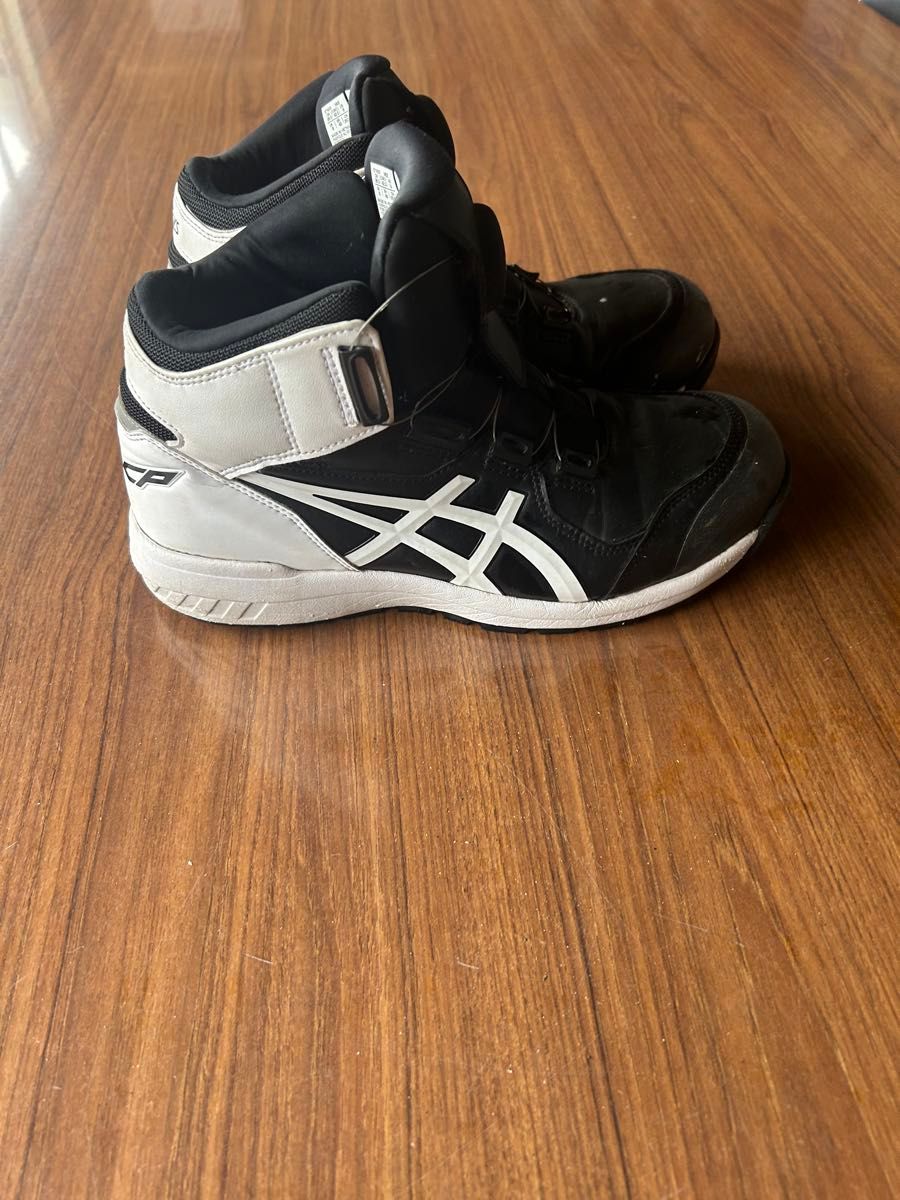 値下げ サイズ26 5 アシックス asics 安全靴 作業靴 BOA 白黒